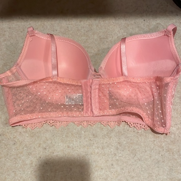 Lot of four bralettes with push up padding. Pink, red, purple, and gold. - Picture 12 of 13